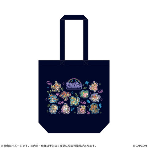 【Pre-order】MONSTER HUNTER -  Tote bag (CHIBI STYLE; Neon-Themed)