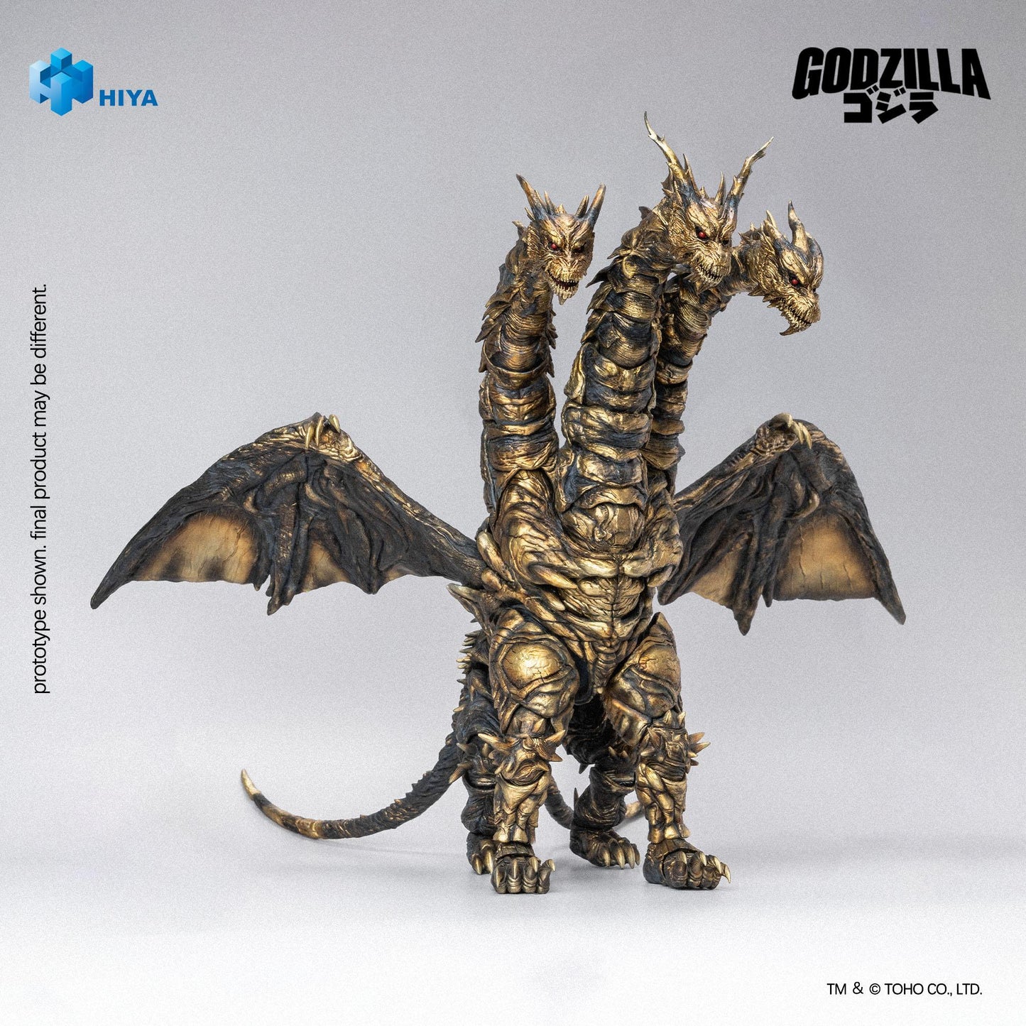 【Pre-order】Godzilla Final Wars - Keizer Ghidorah Action Figure (HIYA Exquisite Basic Series; None Scale; 10 Inch; 2004)
