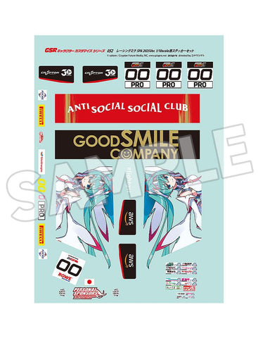 【Pre-order】Hatsune Miku GT Project - Racing Miku Sticker Set (GSR Character Customization Series 052; SPA 2025 Ver.; 1/10 Scale)
