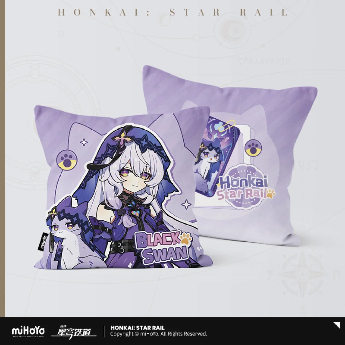 Honkai: Star Rail - Little Cat Series Collection Card Square pillow