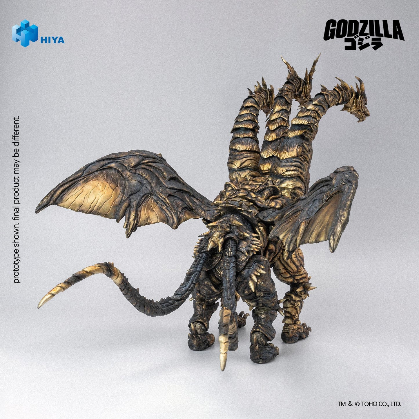 【Pre-order】Godzilla Final Wars - Keizer Ghidorah Action Figure (HIYA Exquisite Basic Series; None Scale; 10 Inch; 2004)