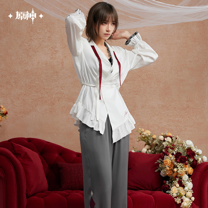【Pre-Order】Genshin Impact - Teatime Reverie Series Arlecchino Pajama Set（Hair Tie Included）