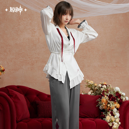 【Pre-Order】Genshin Impact - Teatime Reverie Series Arlecchino Pajama Set（Hair Tie Included）