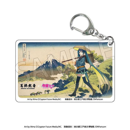 【Pre-order】Hokusai Katsushika x Hatsune Miku - Hatsune Miku Clear Acrylic Key Chain (Blind Box; Rerun)