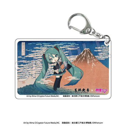 【Pre-order】Hokusai Katsushika x Hatsune Miku - Hatsune Miku Clear Acrylic Key Chain (Blind Box; Rerun)