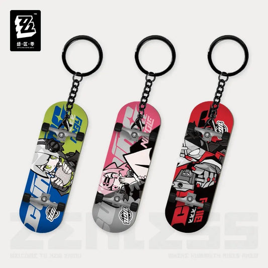 【Pre-Order】Zenless Zone Zero - New Eridu Series Chibi Finger Skateboard Keychain - Cunning Hares