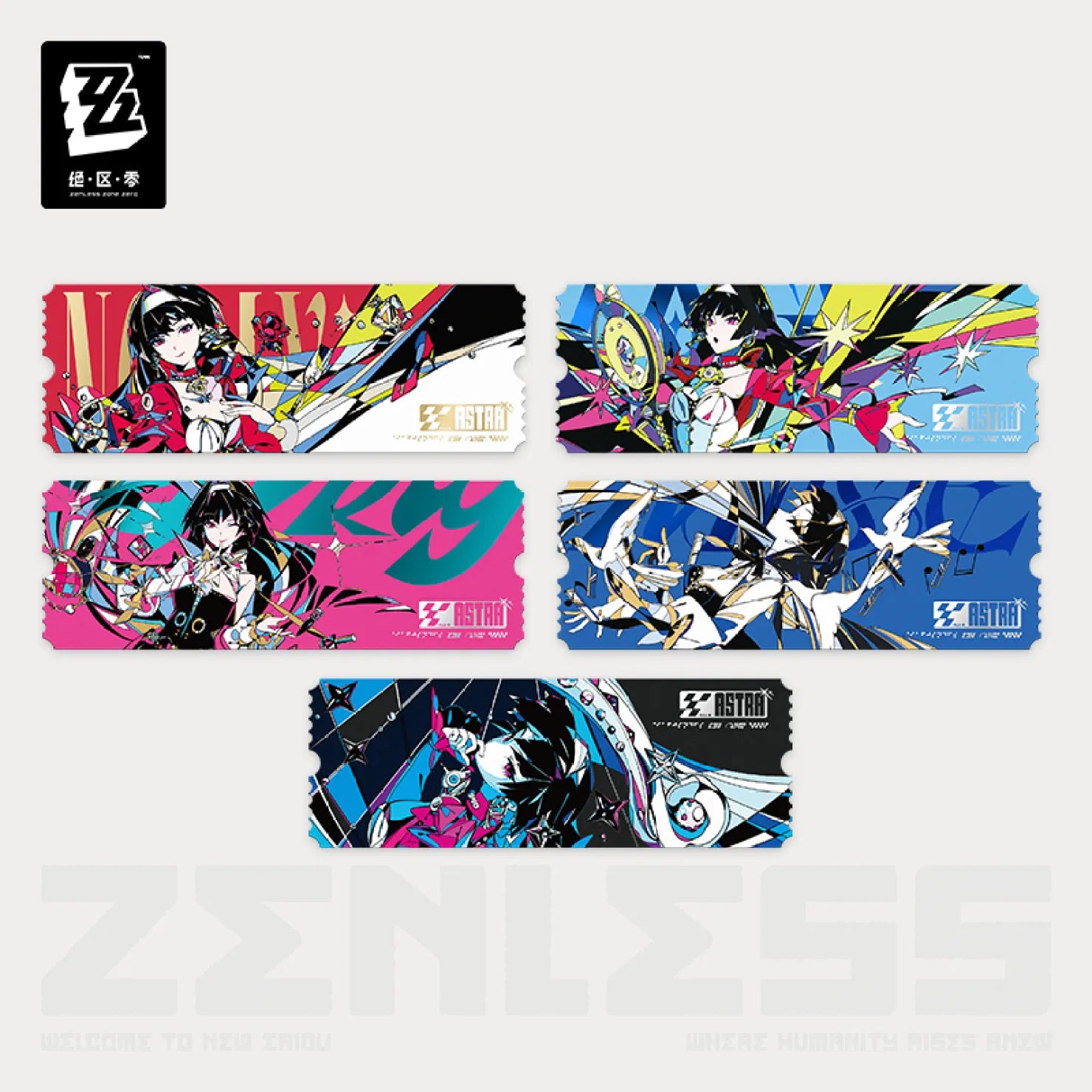 Zenless Zone Zero - Should I Be the Stars of Lyra Series Astra Live Collectible Ticket Set (Including 5 tickets)