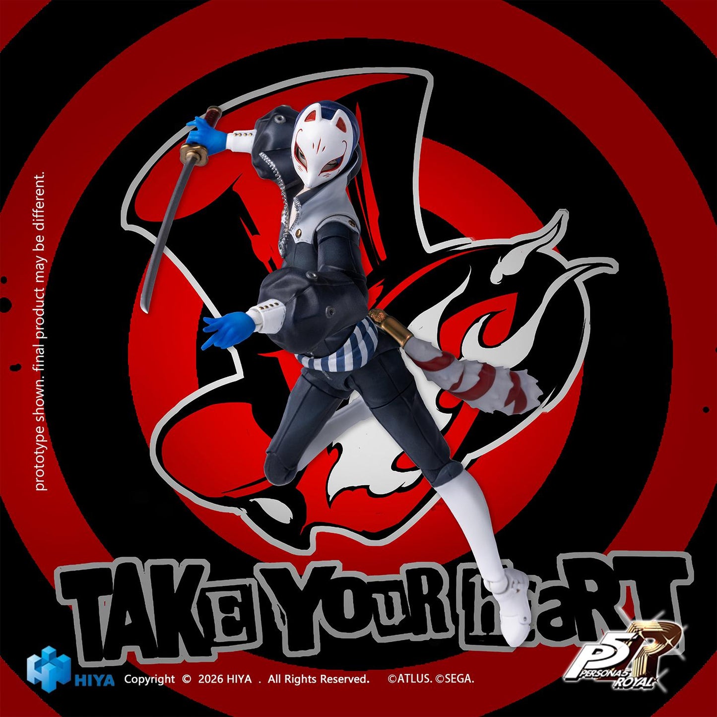 【Pre-order】HIYA Exquisite Basic Series 1/12 Scale 6.1 Inch Persona 5 Royal Fox Action Figure