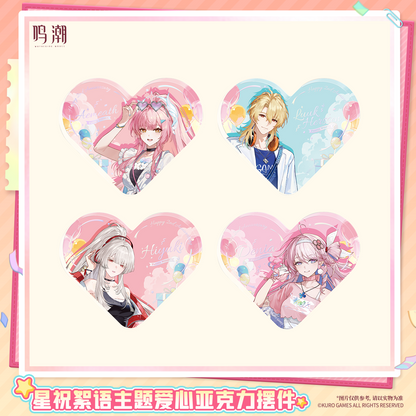 【Pre-Order】Wuthering Waves - Pastel Wishes Themed Heart-Shaped Acrylic Ornament
