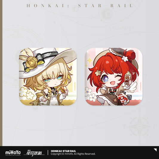 【Pre-Order】Honkai: Star Rail - Express Travel Series Chibi Square Tinplate Badge