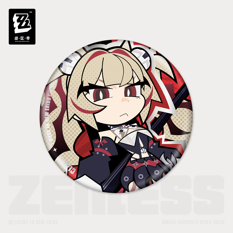【Pre-Order】Zenless Zone Zero - New Eridu Series Chibi Tinplate Badge: Flint Workshop