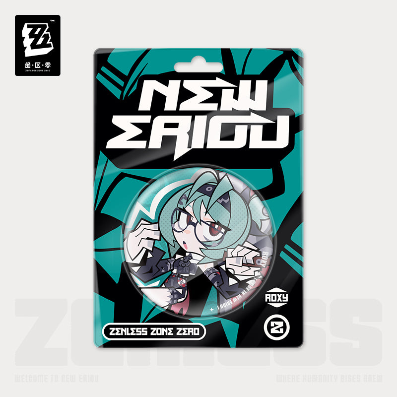 【Pre-Order】Zenless Zone Zero - New Eridu Series Chibi Tinplate Badge: Flint Workshop