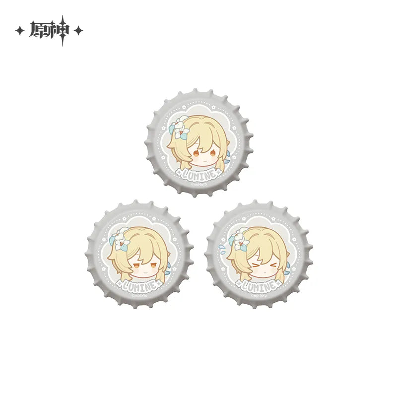 【Pre-Order】Genshin Impact - Fragrant Fantasy Series Chibi Bottle Cap Badge Set