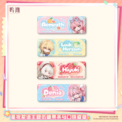 【Pre-Order】Wuthering Waves - Pastel Wishes Themed Candy-Stripe Tin Badge