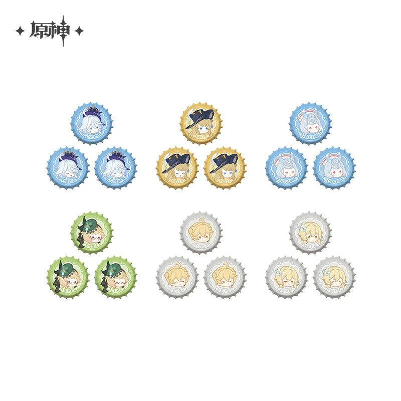 【Pre-Order】Genshin Impact - Fragrant Fantasy Series Chibi Bottle Cap Badge Set