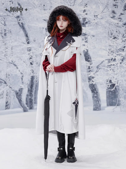 Genshin Impact - Frost And Flame Series Authentic Replica Harbinger Cloak (with Brooch)