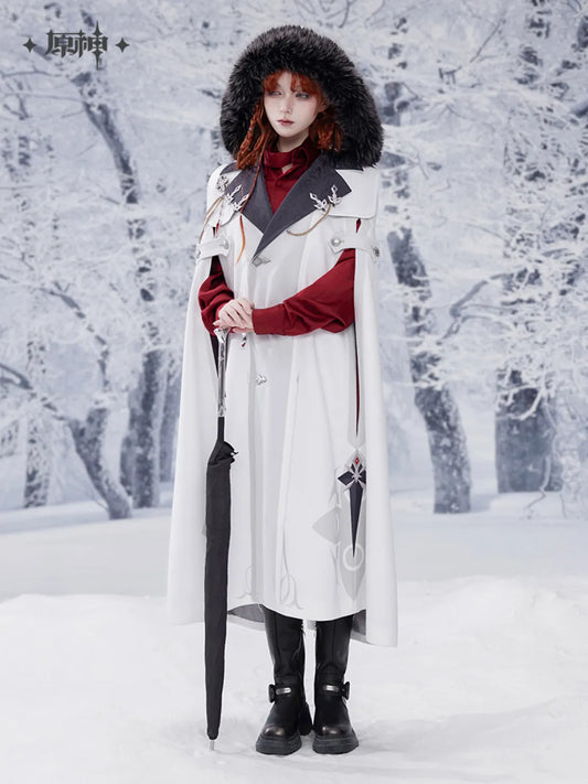 Genshin Impact - Frost And Flame Series Authentic Replica Harbinger Cloak (with Brooch)