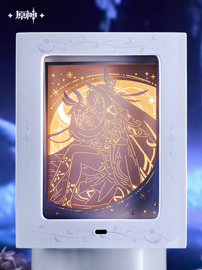 【Pre-Order】Genshin Impact - Silvermoon Hall Selenic Chronicles Series Rotating Paper-Carving Night Light Music Box Set