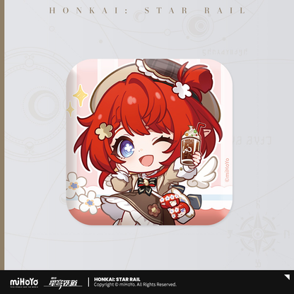 【Pre-Order】Honkai: Star Rail - Express Travel Series Chibi Square Tinplate Badge