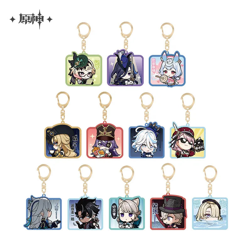 Genshin Impact Fontaine Character Chibi Keychains