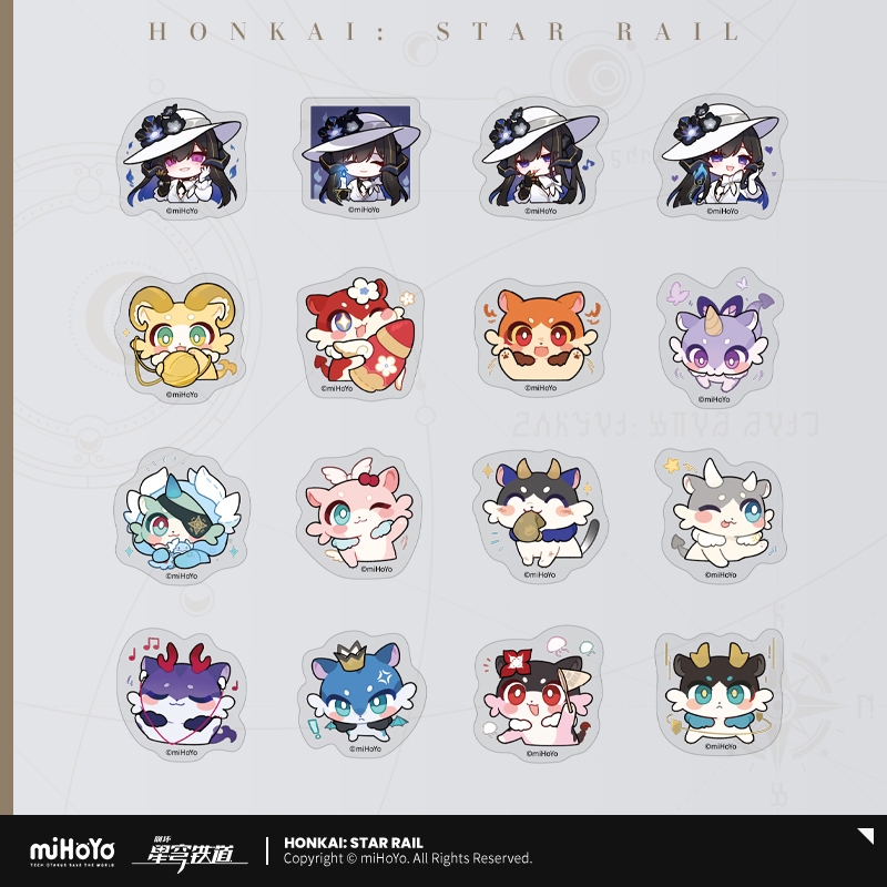 Honkai: Star Rail - Pom-Pom Gallery Chibi Sticker Pack