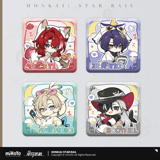 【Pre-Order】Honkai: Star Rail - Boys' Dormitory Series Chibi Character Square Badge