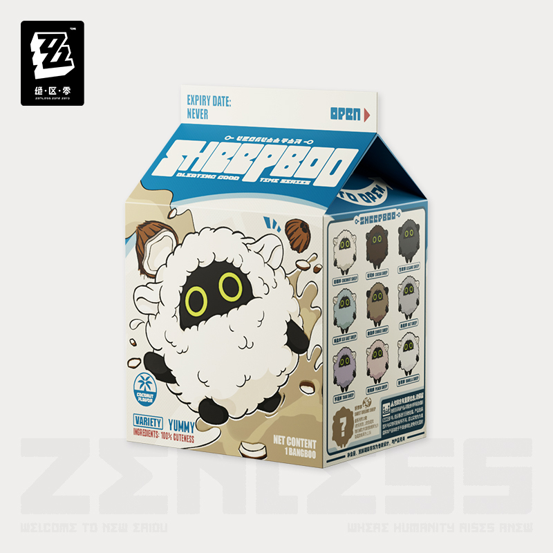 【Pre-Order】Zenless Zone Zero - Sheepboo Blerting Cood Time Series Vinyl Plush Keychain Blind Box