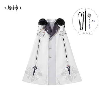 Genshin Impact - Frost And Flame Series Authentic Replica Harbinger Cloak (with Brooch)