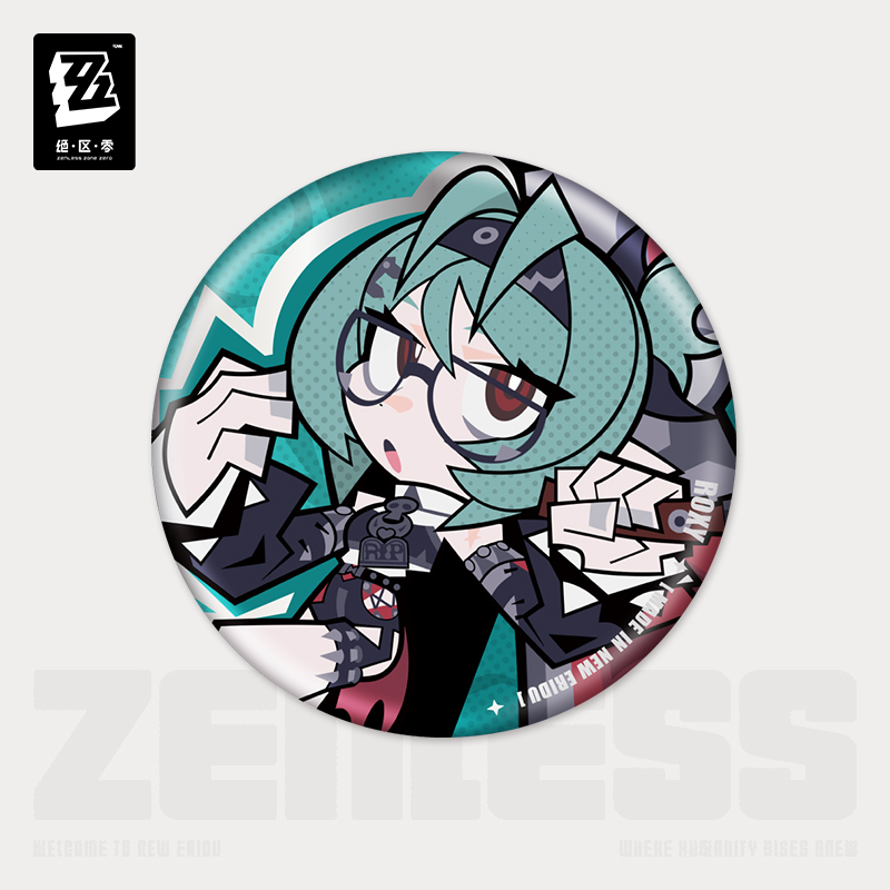 【Pre-Order】Zenless Zone Zero - New Eridu Series Chibi Tinplate Badge: Flint Workshop