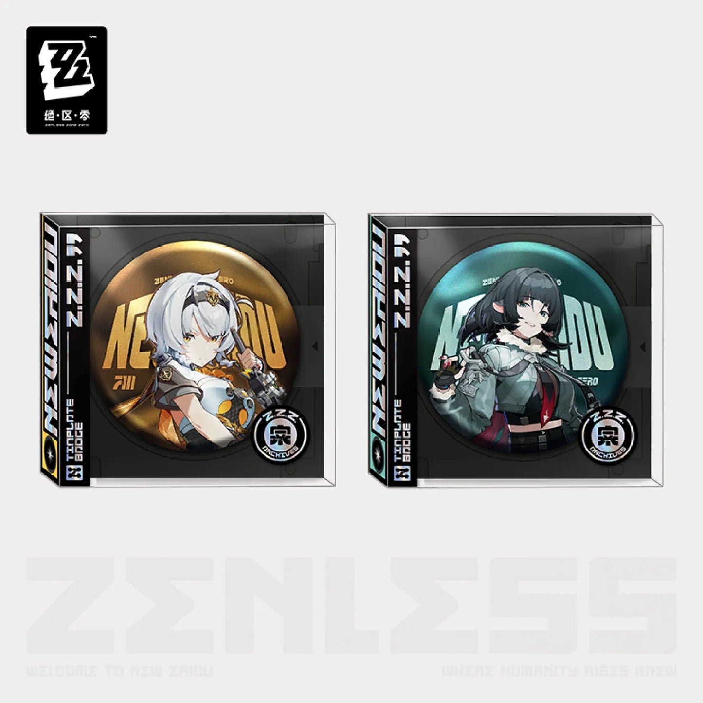 Zenless Zone Zero - Standing Design Series Tinplate Badge : Unknown Faction
