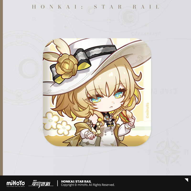 【Pre-Order】Honkai: Star Rail - Express Travel Series Chibi Square Tinplate Badge