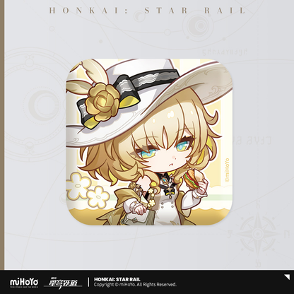 【Pre-Order】Honkai: Star Rail - Express Travel Series Chibi Square Tinplate Badge