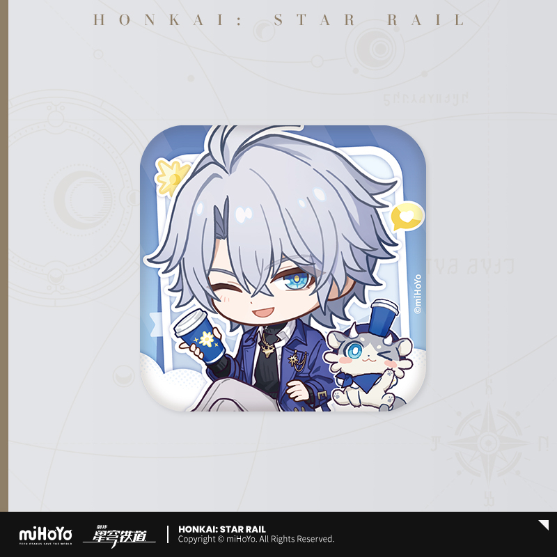 【Pre-Order】Honkai: Star Rail - Astral Express Journey Series Chibi Tinplate Square Badge Ver.2