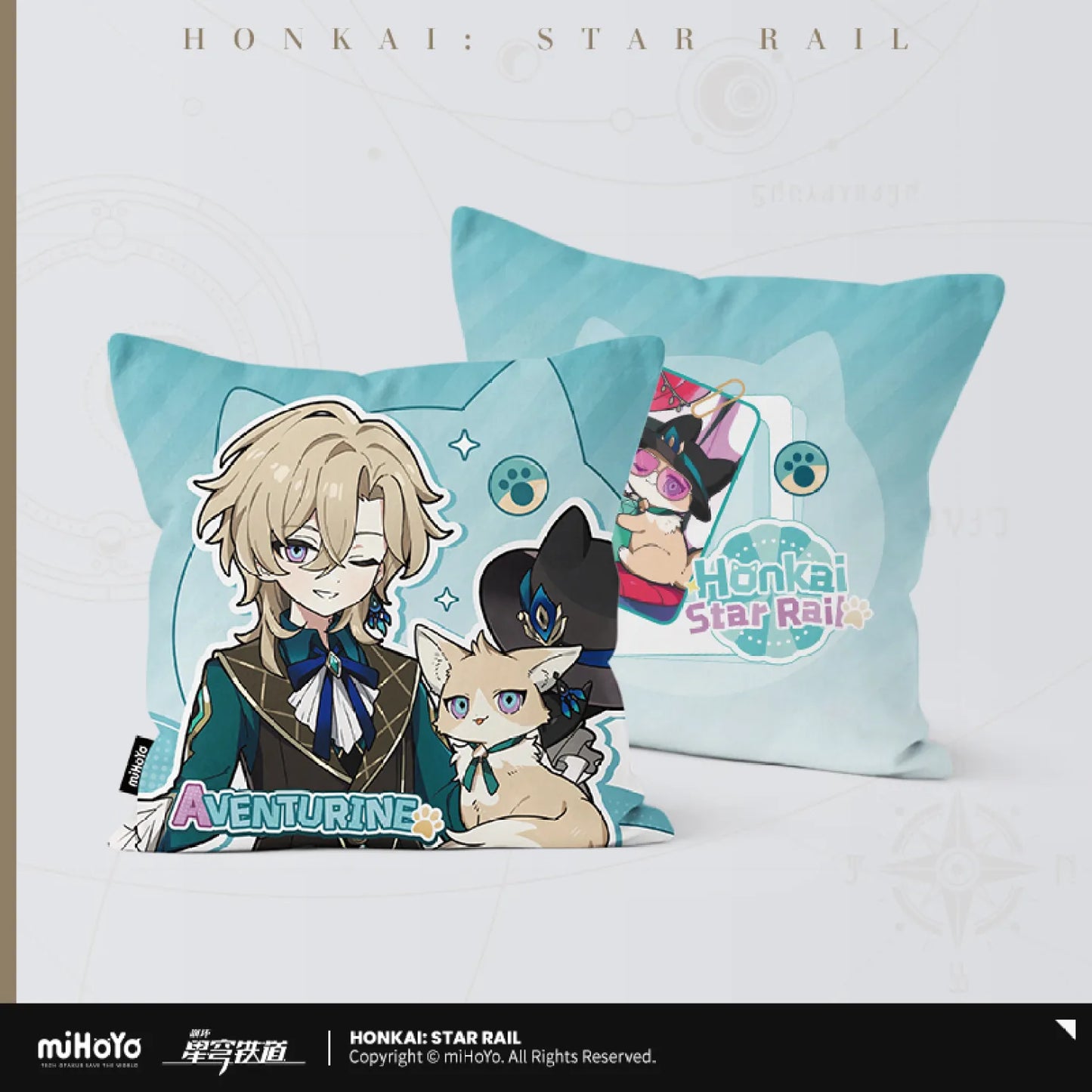 Honkai: Star Rail - Little Cat Series Collection Card Square pillow