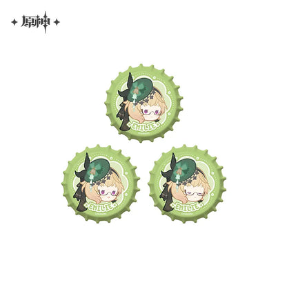 【Pre-Order】Genshin Impact - Fragrant Fantasy Series Chibi Bottle Cap Badge Set