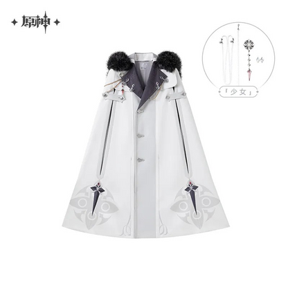 Genshin Impact - Frost And Flame Series Authentic Replica Harbinger Cloak (with Brooch)