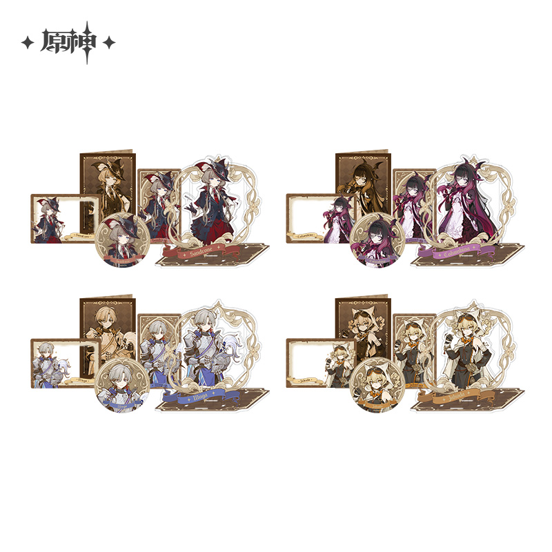 【Pre-Order】Genshin Impact - 「Tabletop Troupe」Series Badge / Standee / Collection Cards Set