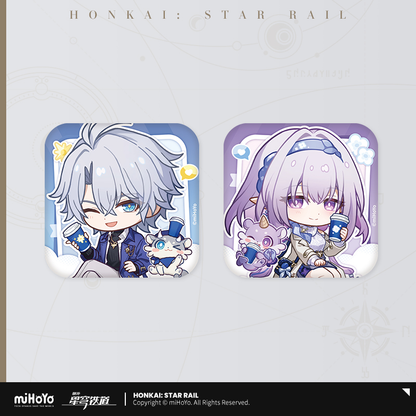 【Pre-Order】Honkai: Star Rail - Astral Express Journey Series Chibi Tinplate Square Badge Ver.2